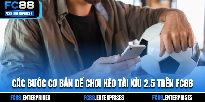 Các bước cơ bản để chơi kèo tài xỉu 2.5 trên FC88