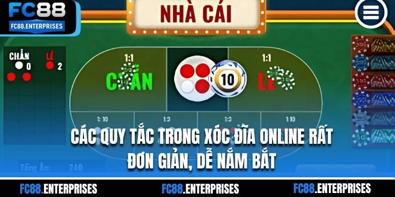 Các quy tắc trong Xóc Đĩa online rất đơn giản, dễ nắm bắt
