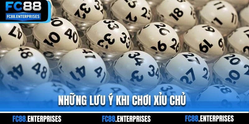 Những lưu ý khi chơi xỉu chủ